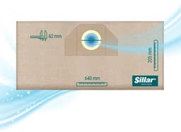 Sillar 10x Stofzuigerzakken papieren + 1x stofzuigerfilter versterkt met gaas - met bevestigingsplug - set voor stofzuigers - compatibel met Karcher serie A K MV NT WD SE - vervangers — thumbnail 4