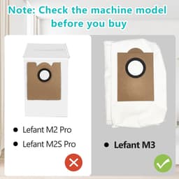 9 stuks stofzakken geschikt voor de Lefant M3 robotstofzuiger met dweilfunctie — thumbnail 2