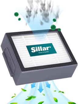 Sillar, set 12 stofzuigerfilters, HEPA filters, anti-allergeen, geschikt voor schoonmaakrobot iRobot Roomba serie E I J, E4, E5, E6, E7, Combo I5/I8/J5 PLUS, I3, I3+, I4, I4+, I5, I5+, vervanging, 5x6.5x2 cm — thumbnail 2