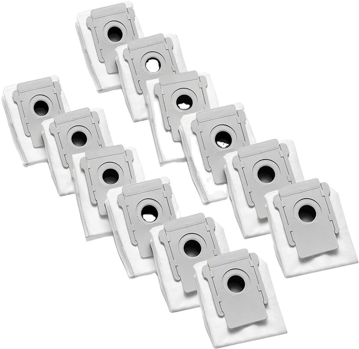 JustValue Stofzuigerzakken Geschikt Voor iRobot Roomba - 12 Stuks - Automatische Vuilafvoer - Geschikt voor i3+ i4+ i6+ i7+ i8+ j7+ s9+ - Microvezel - Perfecte Pasvorm - Stofdicht — afbeelding 1