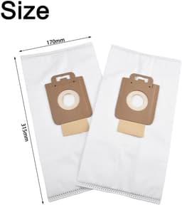 Stofzuigerzakken - geschikt voor Nilfisk Power Series P10 P12 P20 P40 Vacuum Cleaner - Vervangende 107407639 128389187 - stofzakken - Wit - 10 stuks — thumbnail 2