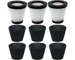 Geschikt voor Dirt Devil Scorpion Model SD20005RED, F117 Adsorptiefilter SD30025B BD22025, Vergelijkbaar onderdeelnummer AD40117 (3 pakketten HEPA-filters en 6 pakketten sponsfilters)
