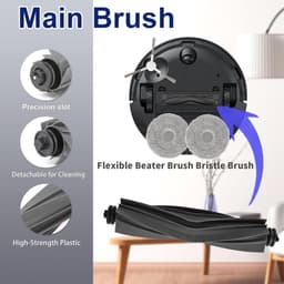 19 stuks accessoires kit gescht voor Dreame L10s Ultra Robot Stofzuiger, Vervangende Onderdelen Hoofdborstel, Zijborstel, Filter, Mop Doeken, Stofzak — thumbnail 5