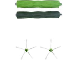 Vervangingsonderdelen geschikt voor iRobot Roomba i7 E5 E6 I,E,J-serie - Stofzuiger - Rolborstels - Randvegende borstels - Vervangingssets (1 paar + 2 stuks)