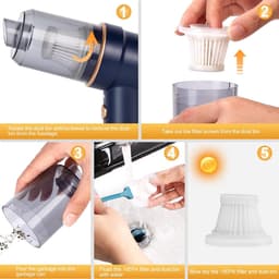 Lexium Kruimeldief snoerloos – Kruimeldief met steel – Nat&Droog – Handstofzuiger – Extreme zuigkracht – Kruimeldief snoerloos – Kruimelzuiger – Jouw ultieme schoonmaakpartner – Kruimelzuiger – Autostofzuiger – Handstofzuiger - Draadloos — thumbnail 3