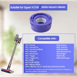 JGS Premium - Filter 1Pack HEPA-filters Draadloze Stofzuiger V8 V7 - Reinigingsborstel - Washable - Animal Absolute - Vergelijkingsmogelijkheid - Dyson Vervanging II - Zoekwoorden: Dyson, Vervanging, HEPA-filters. — thumbnail 3