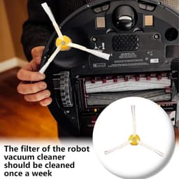 4-delig - Vervangende borstel - Driehoekige borstel - Accessoires voor robotstofzuigerzijborstel - Compatibel met Roomba 500/600/700-serie — thumbnail 3