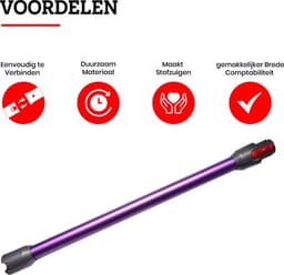 Stang Geschikt Voor Dyson V15, V11, V10, V8, V7 Series - Zuigbuis - Stofzuigerstang - Stofzuigerbuis - Stofzuiger - Stofzuigeronderdelen - Stofzuigeraccessoires - Paars — thumbnail 3