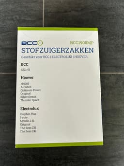 BCC universele stofzuiger zak 12 stuks voor Hoover, Electrolux, BCC type 1900P 1900 1900MP — thumbnail 3