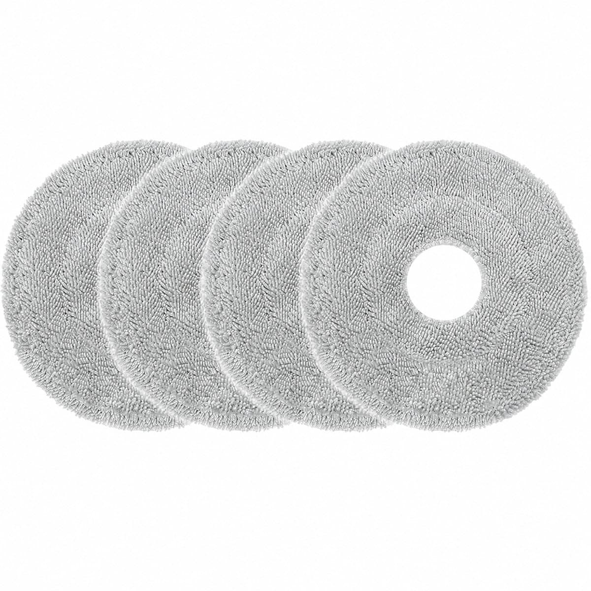4 Stuks Dweilpads Reserveonderdelen voor Robotstofzuiger - Herbruikbare Dweildoeken voor Dreame L10 Ultra L10S Pro L10S Ultra Heat L10 Prime L20 L30 L40 L50 Ultra X30 X40 X50 Ultra en Mova V50 Ultra - Wasbare Vervangingspads voor Vloerreiniging — afbeelding 1
