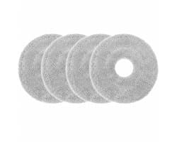 4 Stuks Dweilpads Reserveonderdelen voor Robotstofzuiger - Herbruikbare Dweildoeken voor Dreame L10 Ultra L10S Pro L10S Ultra Heat L10 Prime L20 L30 L40 L50 Ultra X30 X40 X50 Ultra en Mova V50 Ultra - Wasbare Vervangingspads voor Vloerreiniging