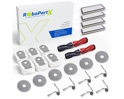 24-delige Accessoires Set Geschikt voor Roborock Qrevo S5V, Qrevo Edge, Qrevo Curv & Qrevo Edge S5A Robotstofzuiger - Complete Onderhoudsset - Onderdelen