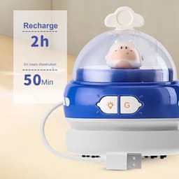 Desktop Stofzuiger - Kruimeldief Bureau - Bureau Reinigen - USB Oplaadbaar - 11.9x9.1x9.1 cm - Paars — thumbnail 5