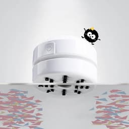 Kruimelopvanger - Mini stofzuiger - Bureau schoonhouden - Stille werking - 8.5 x 6 cm - Zwart — thumbnail 5
