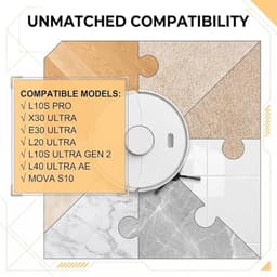 6 stuks zijborstels voor Dreame L40 Ultra AE, E30 Ultra, L10s Pro Ultra Heat – vervangende zijborstels voor L10s Ultra Gen 2, X30 Ultra, L20 Ultra, Mova S10 robotstofzuigers – flexibele siliconen — thumbnail 3