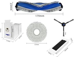 Accessoireset Voor Ecovacs Deebot T30 Pro Omni/T30 Omni - Vervangingsonderdelen Voor Robotstofzuigers - 1 Hoofdborstel 4 Hepa-Filters 4 Doekjes 6 Stofzakken 4 Zijborstels — thumbnail 3