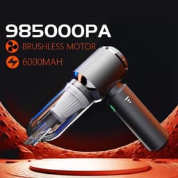 Draagbare Stofzuiger - Auto Kruimeldief - Snel Interieur Reinigen - Sterke Zuigkracht - 500g Gewicht - Zilver — thumbnail 3