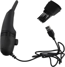 Mini Computer Stofzuiger - Toetsenbord Borstel - Apparaten Schoonmaken - USB Aangedreven - 10 cm Lengte - Zwart — thumbnail 1