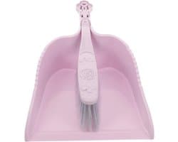 Mini bezem stoffer - Reinigingsset - Bureau schoonmaken - Draagbaar en praktisch - 34.5 cm - Paars