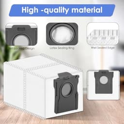 15 stuks stofzakken voor Dreame X40/X50/X60, Mova E40/P10/P50/Z60, geschikt voor L-serie en D-serie robotstofzuigers - 4-laagse filtratie — thumbnail 4