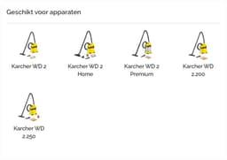 40x Stofzuiger zakken geschikt voor Kärcher WD2250 A2004 A2054 MV2 WD2 Synthetisch 6.904-322 Stofzakken — thumbnail 2
