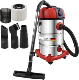 STAHLMANN VAC3300 industriestofzuiger nat en droog; 30L tank, geïntegreerd stopcontact, krachtig 3300W, met en zonder zak, blaasfunctie, machineaansluiting, professioneel apparaat, industriële stofzuiger — thumbnail 1