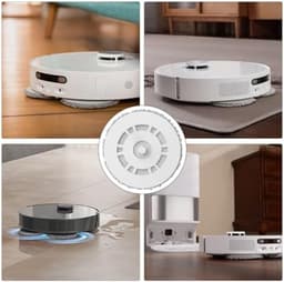 PromoHome 4x Mopdoeken met dweilplaten – Geschikt voor Xiaomi X20+ en Dreame L10S Pro Gen 2 / L10 Ultra / L10S Pro / L10S Ultra / L10 Prime / X20 Pro robotstofzuigers – dweilpads en dweilhouders — thumbnail 3