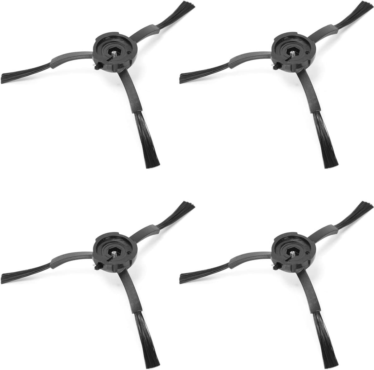 4 stuks veegrobot zijborstel Geschikt voor Roborock Series inclusief S8 Pro Ultra/S7 Max Ultra/Q Revo/S7 MaxV/S7/Q7Max/Q8 Max/S8/Q7/S6/S5/S4/E-serie (zwart) — afbeelding 1