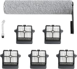 Reserveonderdelen - 7 stuks - geschikt voor Tineco FLOOR ONE S7 PRO - FLOOR ONE S6 - FLOOR ONE SWITCH S6 - FLOOR ONE SWITCH S7 - FLOOR ONE S7 COMBO - FLOOR ONE S7 FLASHDRY nat- en draadloze stofzuiger - 1 rolborstels & 5 HEPA-filters — thumbnail 1