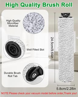 Vervangende accessoires - 6 stuks - geschikt voor Tineco iFloor 3 - Floor One S3 - iFloor 3 Breeze Complete - Floor One S3 - met 1 borstelrol en 4 HEPA filter — thumbnail 5