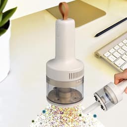 Mini bureaustofzuiger - autostofzuiger - mini draadloze stofzuiger - kleine handstofzuiger - uitgerust met een oplaadbare lithiumbatterij van 1200 mAh - draadloze stofzuiger - geschikt voor scholen, kantoren, auto's, toetsenborden en kleine ruimtes. — thumbnail 1