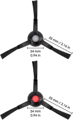 6 Stuks Zijborstels geschikt voor Eufy Omni E25/E28 robotstofzuiger - Stofzuiger onderdeel - Zijborstels - hoekborstel accessoireset - stofzuiger opzetborstels - randveegborstels — thumbnail 2