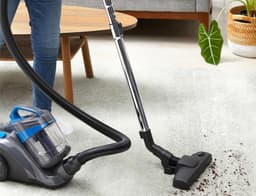 PowerMax Pro Zakloze Stofzuiger 1.7L – 850W Sterke Zuigkracht – HEPA12 Filter – Lichtgewicht Compact – Triple Action Multivloer Zuigmond – Voor Tapijt & Harde Vloeren – Zwart/Blauw — thumbnail 1