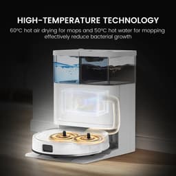 Teendow D63S ULTRA - Robotstofzuiger en moppenset, 10000Pa zuigkracht, superzuiging, randreiniging, automatische mopwas- en droogfunctie, zelfledigend — thumbnail 3