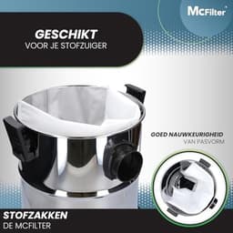 20 Stofzuigerzakken 20L Compatibel voor Alle 20 Liter Stofzuigers voor Nat Gebruik — thumbnail 5
