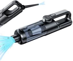 Draadloze handstofzuiger, krachtige draadloze stofzuiger, stofvrij met één knop, auto-stofzuiger, multifunctionele mini auto-stofzuiger, draagbare stofzuiger, zilvergrijs — thumbnail 2