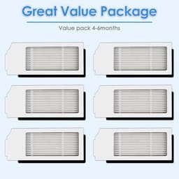 6 Stuks Filters geschikt voor Ecovacs N20 PRO/FAMILY - Stofzuiger onderdeel - Stofzuigerfilters — thumbnail 3