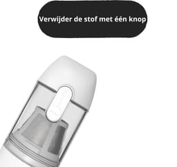LEXO® - Kruimeldief PRO25- Draadloos opladen - 5 Opzet Stukken - 12000PA - Zwart - AutoStofzuiger - Mini Stofzuiger - HEPA Filter - Met Oplaadstation - EasyClean - Zwart - Met Blaasfunctie om bv luchtbed op te blazen — thumbnail 3