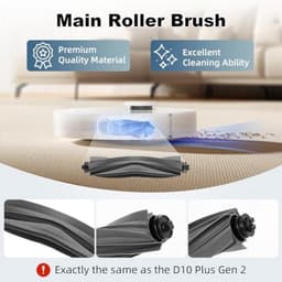 PromoHome Accessoireset geschikt voor Dreame D10 Plus Gen 2 - Compleet Onderhoudspakket 1 Hoofdborstel, 2 HEPA-Filters, 4 Zijborstels, 4 Reinigingsdoeken, 6 Stofzakken, 1 Reinigingsborstel — thumbnail 5