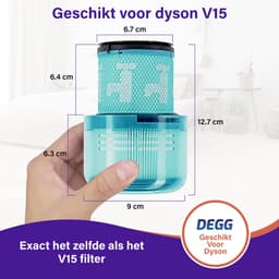 DEGG - HEPA filter geschikt voor Dyson V15 - Wasbaar - Vervangt Dyson V15 filter - Onderdelen - Premium Kwaliteit - 4 STUK(S) — thumbnail 3