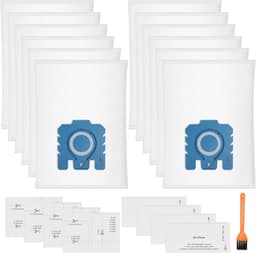17-delige set-12 stuks stofzuigerzakken Pure GN voor Miele 3D GN stofzakken Classic C1 Complete C2 C3-S2 S5 S8 S600 S800 stofzuiger met 4 motoren 4 afvoerluchtfilters 9917730 12281680 12421130 — thumbnail 1