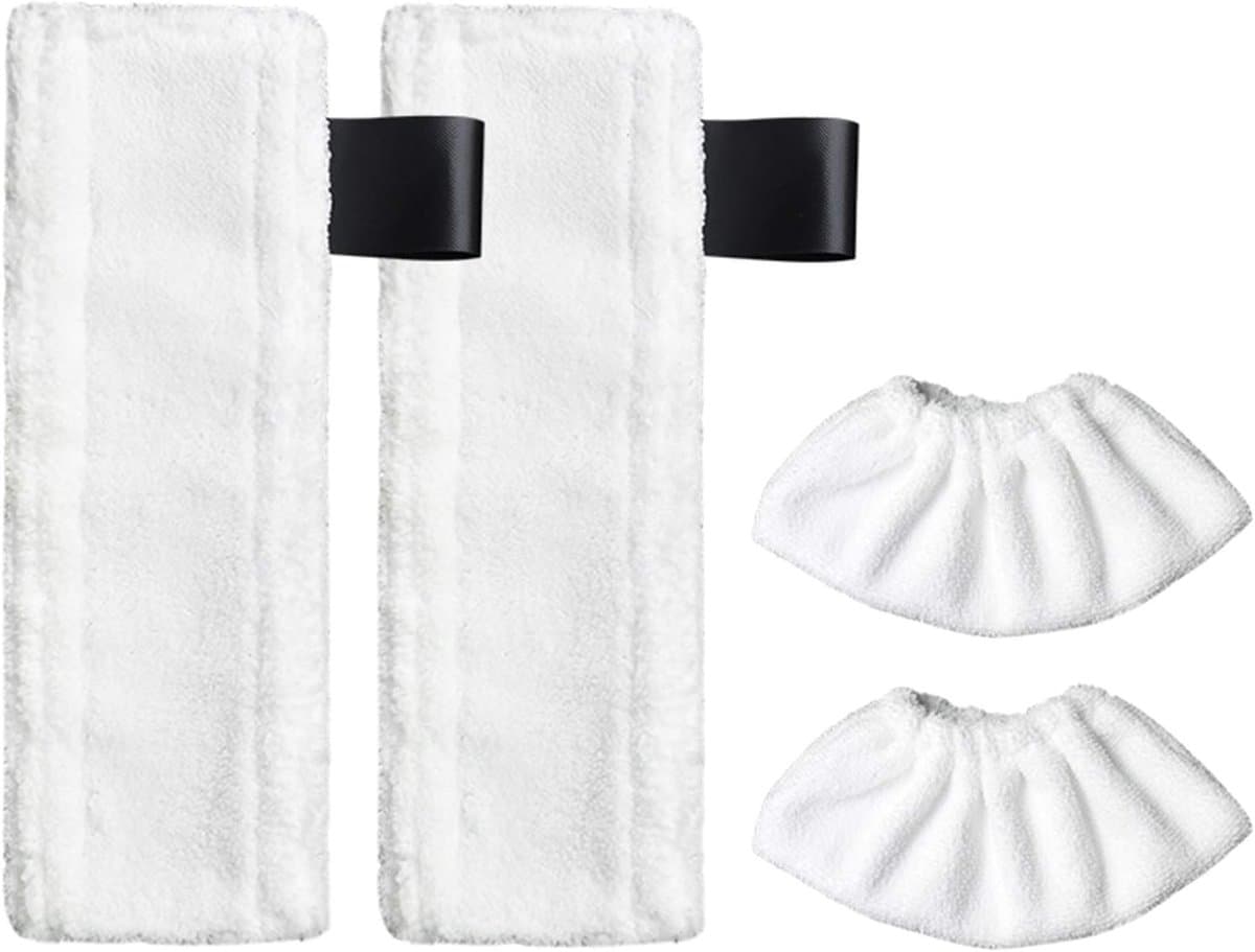Geschikt voor 4 stuks vervangende microvezel dweildoeken met pads, geschikt voor Karcher EasyFix stoomreiniger SC2 SC3 SC4 SC5 accessoires-Belle's product — afbeelding 1
