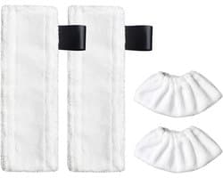 Geschikt voor 4 stuks vervangende microvezel dweildoeken met pads, geschikt voor Karcher EasyFix stoomreiniger SC2 SC3 SC4 SC5 accessoires-Belle's product