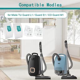 12 Stofzuiger Stofzakken Vervanging voor Miele TU Guard L1/Guard S1/CO Guard M1 Stofzuiger Accessoire Stofzak - 3 sets Filter Katoen Kleine borstel — thumbnail 3