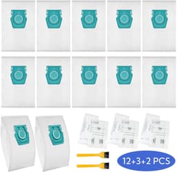 12 Stofzuiger Stofzakken Vervanging voor Miele TU Guard L1/Guard S1/CO Guard M1 Stofzuiger Accessoire Stofzak - 3 sets Filter Katoen Kleine borstel — thumbnail 1