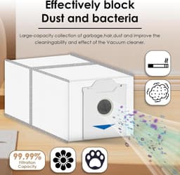 15 stucks-N30 Omni vervangende stofzuigerzakken-compatibel met Ecovacs Deebot N30 Omni / N30 Pro Omni robotstofzuiger-met actieve koolfilterlaag-wegwerpzakken-stofzuigerzakken — thumbnail 5