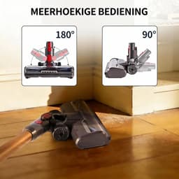 Stofzuigermond - Geschikt voor Dyson steelstofzuiger - Dyson V7,V 8,V10,V11,V15,SLIM - Led - Universele Stofzuigermond - Wasbare borstel - Zwart — thumbnail 2