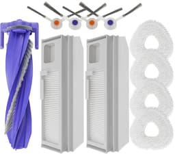 11stuks - veegmachine Onderdelen - Accessoires Set - Geschikt voor Narwal Freo X Ultra J4 J4 Lite Series - 1 rolborstel - 4 zijborstels - 2 Stofzak - 4 doeken - met anti-klitfunctie — thumbnail 1
