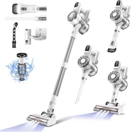 Teendow V08 Pro 6-in-1 Draadloze Steelstofzuiger - 25kPa Zuigkracht - 5-Laags HEPA-Filtratie 99,99% - 1,37kg Lichtgewicht - Verwisselbare Accu 35min - Wandmontage/Staand Dock — thumbnail 1