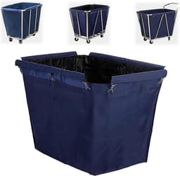Wasmandzak - Vervangende zak - Wassen organiseren - Waterdicht Oxford - 400 liter capaciteit - Blauw Bruin — thumbnail 1